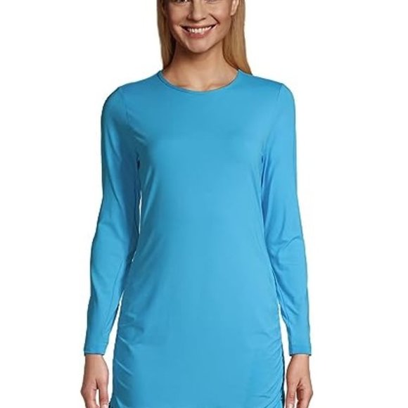 NWT Lands' End Women's Adjustable Swim Tee Tunic Rash Guard Size M $70 FLI167 - Picture 3 of 5